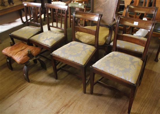 5 various mahogany dining chairs, 19th century(-)